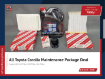 Picture of All Toyota Corolla Maintenance Package | All models and variants