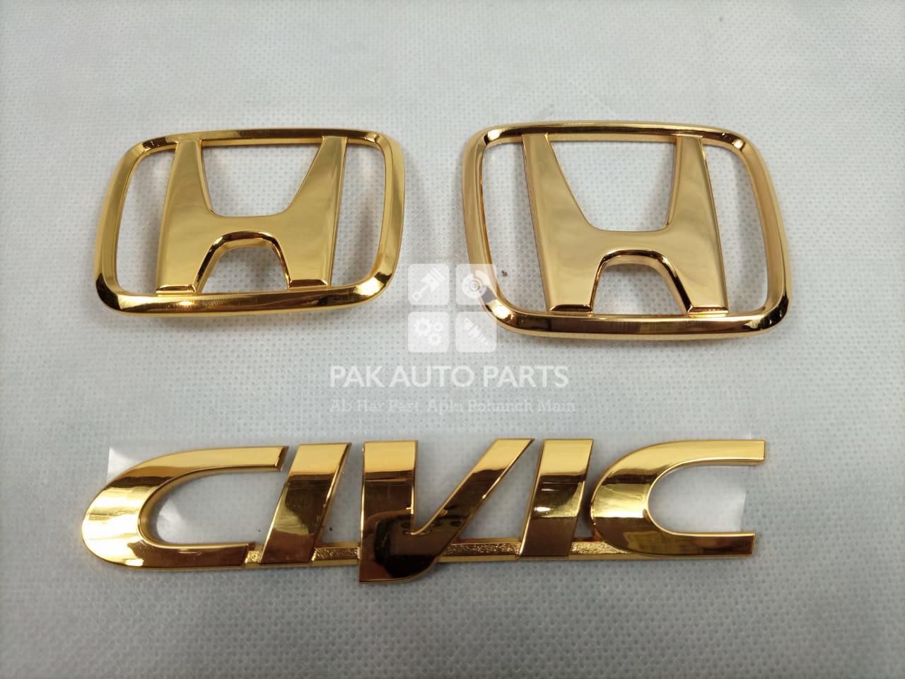Honda Civic 2000 Golden Emblems PakAutoParts