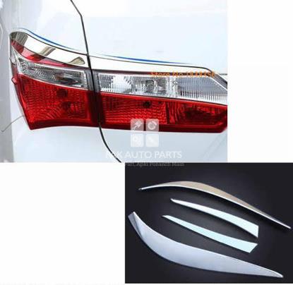 Picture of Toyota Corolla 2014-17 Short Tail Light (Backlight) Chrome(4pcs)