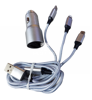 Picture of 3-IN-1 Smart Fast Car Charger 5.8A, With Multi-Connectors (iPhone, USB-C & Micro)