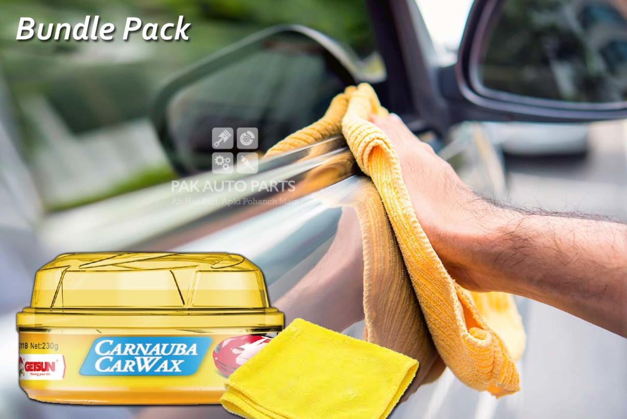 Picture of GetSun Carnauba Car Wax With Microfiber Car Cleaning Cloth - Bundle Pack