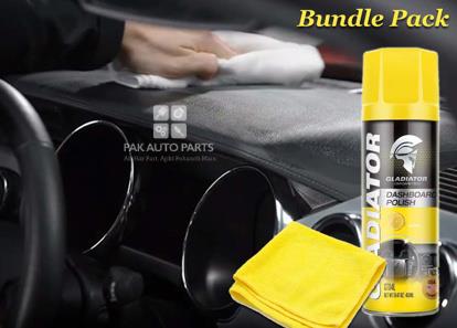 Picture of Gladiator Dashboard Polish (Lemon) 450ml With Microfiber Cloth - Bundle Pack
