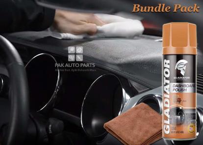 Picture of Gladiator Dashboard Polish (Oud) With 450ml Microfiber Cloth - Bundle Pack