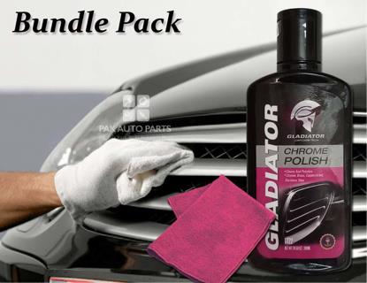 Picture of Gladiator Car Chrome Polish And Cleaner With Microfiber Towel - Bundle Pack