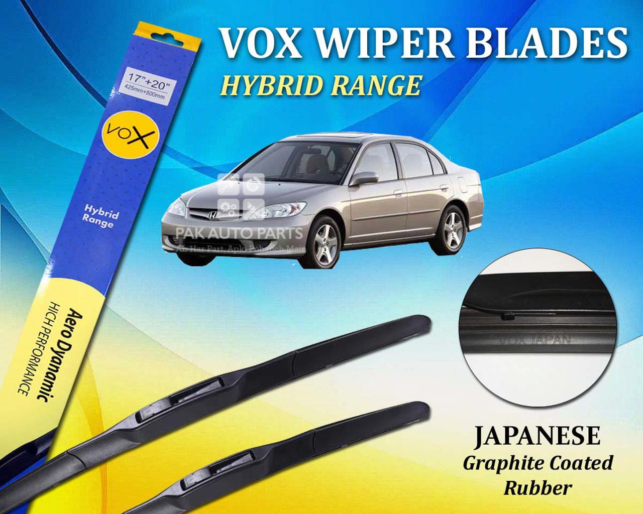 Honda Civic 2002 2006 VOX Japanese Rubber Hybrid Wiper Blades 