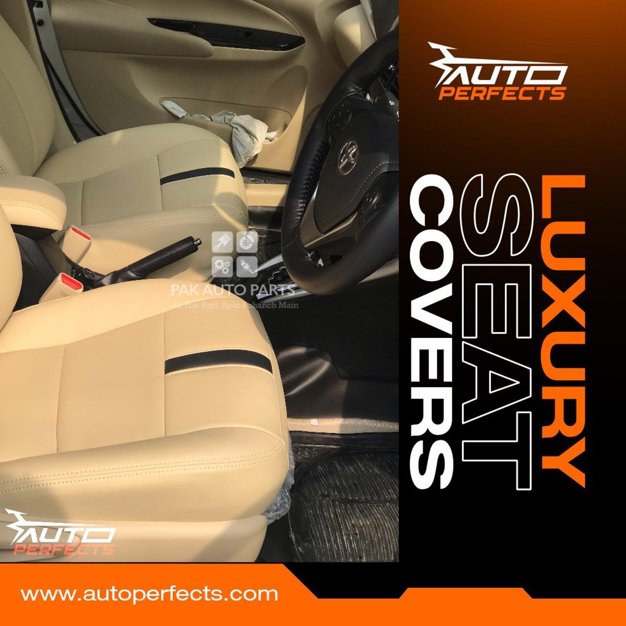 Toyota Yaris Stripe Gum Leather Seat CoverPakAutoParts