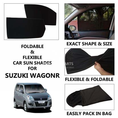 Picture of Suzuki WagonR Sun Shades Jet Black Foldable