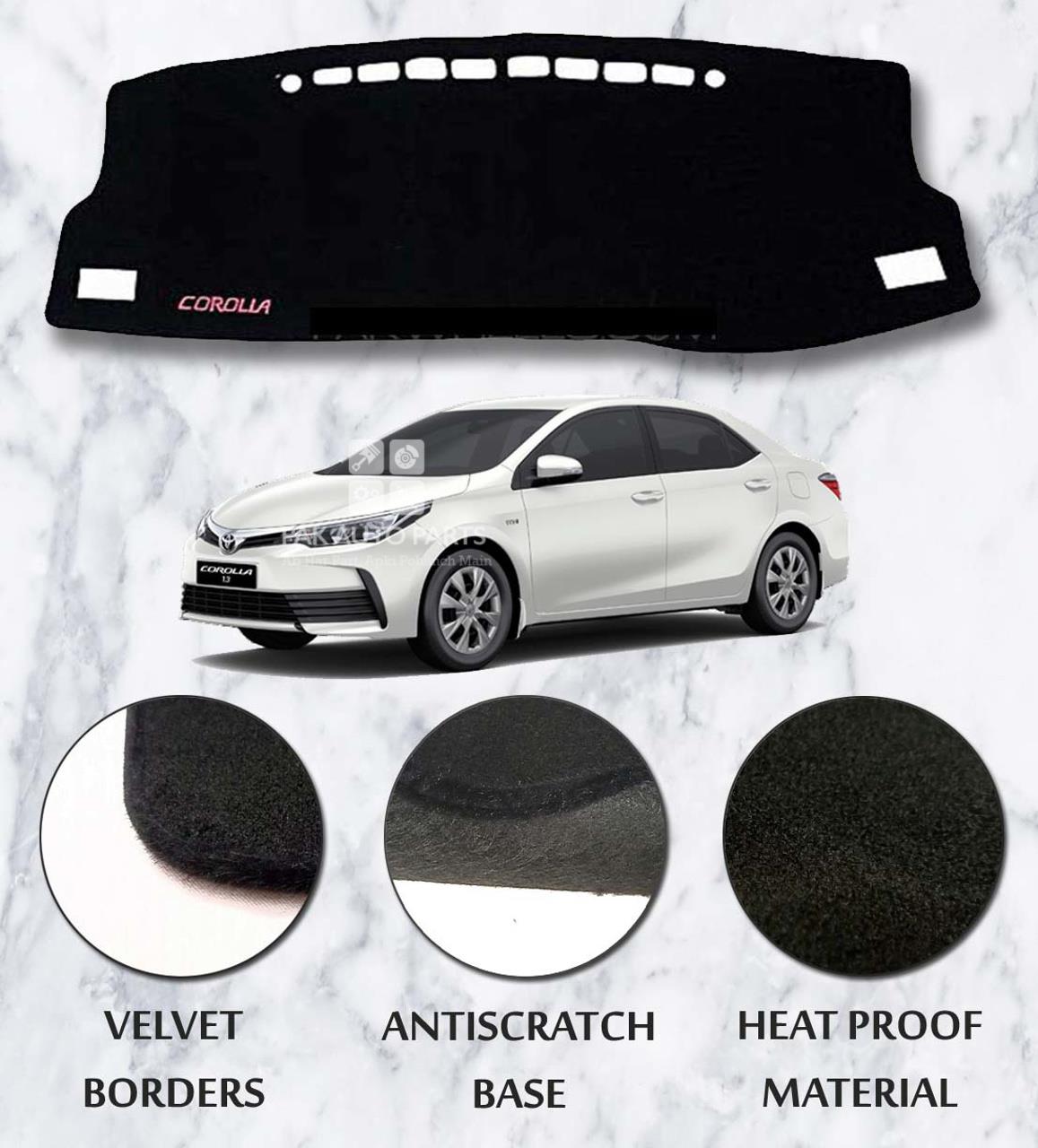 Picture of Toyota Corolla 2014 - 2021 Dashboard Cover Mat - Heat Proof Material