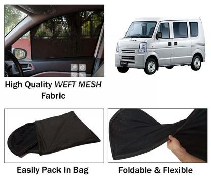 Picture of Suzuki Every Sun Shades | High Quality Weft Mesh Fabric | Foldable | Dark Black | Heat Proof | 6pcs Set