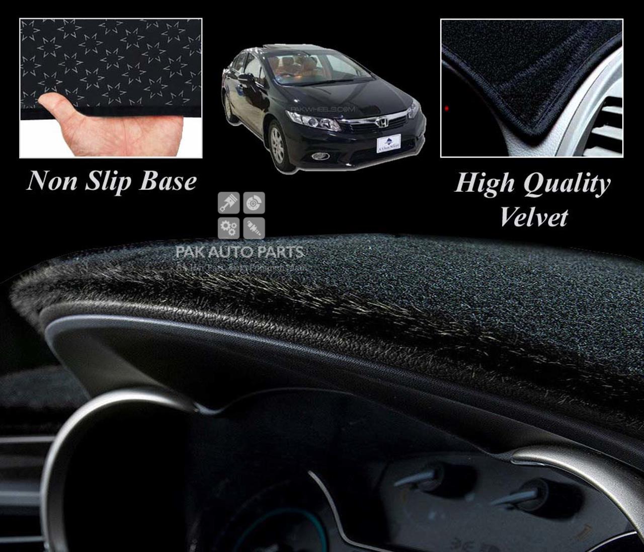 Picture of Honda Civic 2013 - 2015 Velvet Dashboard Carpet Cover | Non Slip | Washable