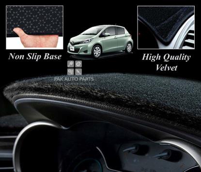 Picture of Toyota Vitz 2011 - 2014 Velvet Dashboard Carpet Cover | Non Slip | Washable