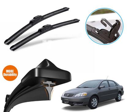 Picture of Toyota Corolla 2002 - 2008 Silicone Wiper Blades | Soft Rubber Vipers | High Quality Graphite Coated Rubber | Non Cracking Material