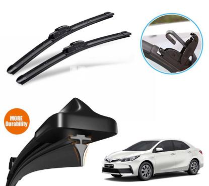 Picture of Toyota Corolla 2014 - 2022 Silicone Wiper Blades | Soft Rubber Vipers | High Quality Graphite Coated Rubber | Non Cracking Material