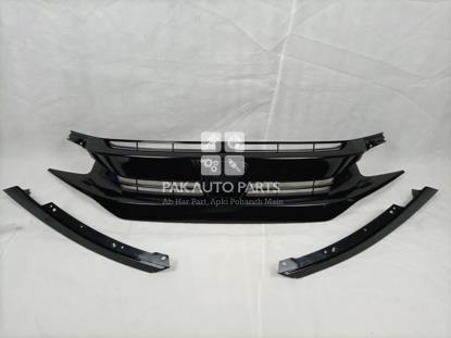 Picture of Honda Civic 2016-21 Front Show Grill Turbo 3pc