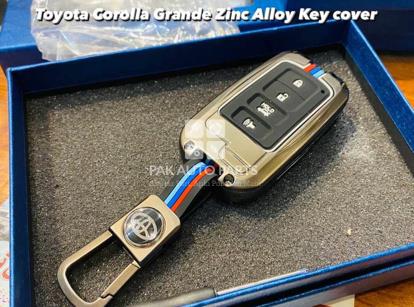 Picture of 2 in 1 Offer - Car Remote Key Covers Made of Alloy Zinc Metal + Push Start Button Cover with Logo