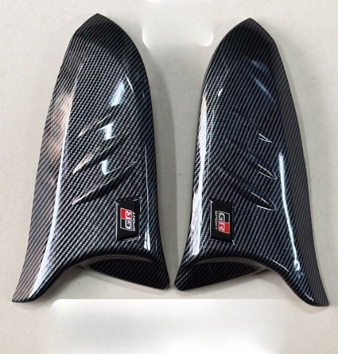 Picture of Toyota Fortuner and Hilux Revo 2016-2026 Carbon Fiber Batman Style Side Mirror Covers (Set)