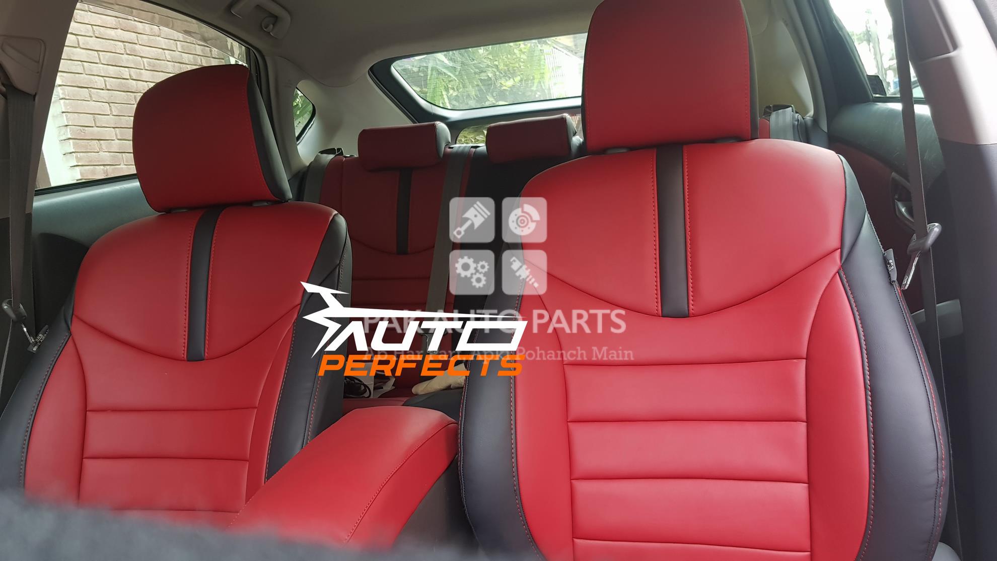 Toyota Prius 2012 2016 Mg Red Black Japanese Leather Seat Covers