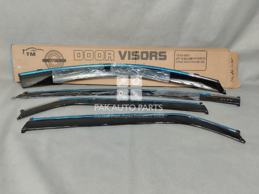 Picture of Honda City 2009-2021 Air Press Visor Set 4pcs With Chrome