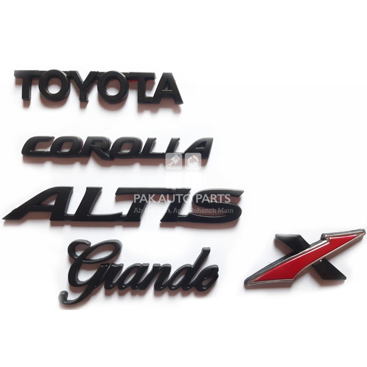 Picture of Toyota Corolla Altis Grande X Logo (5pcs)