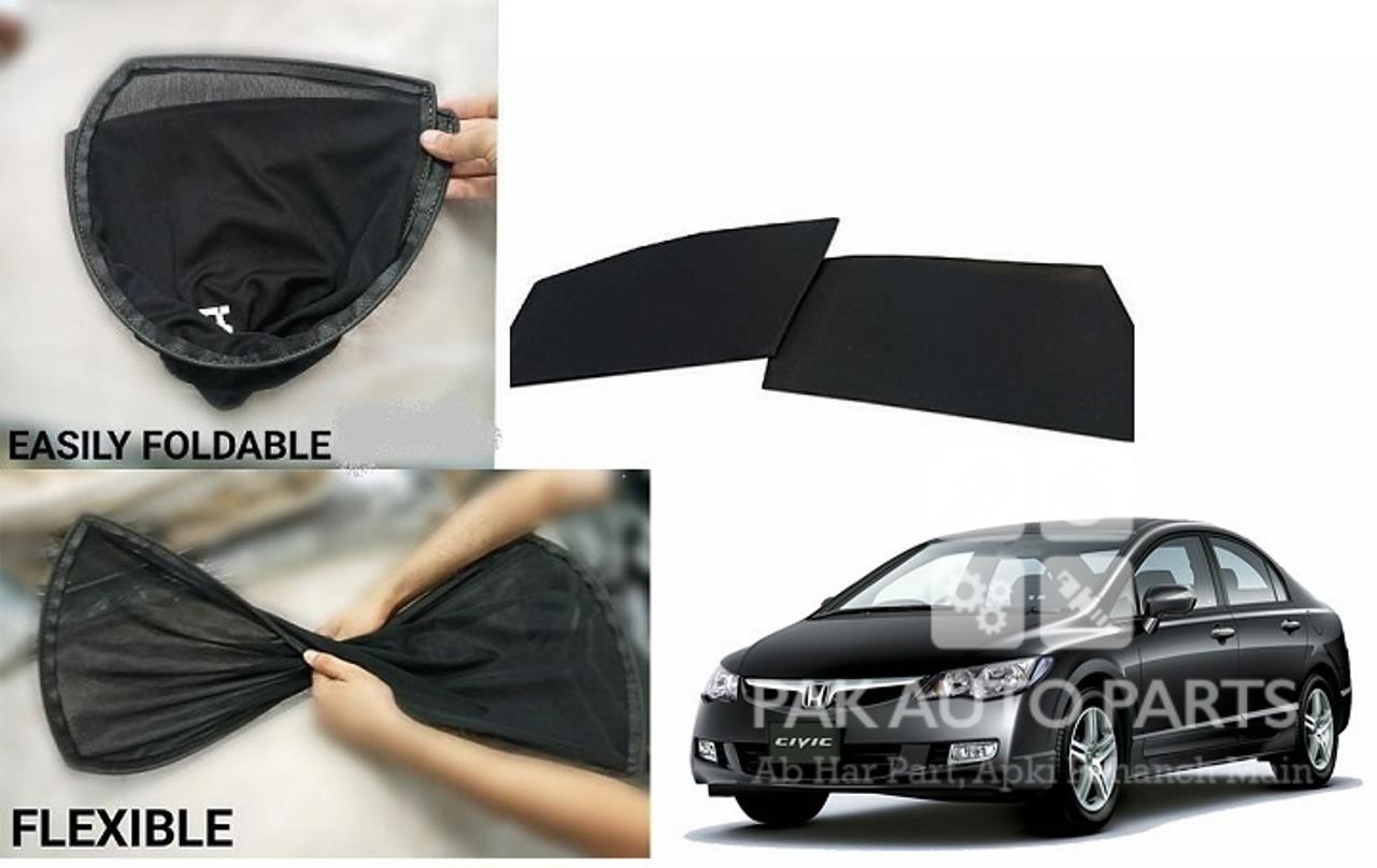 Picture of Honda Civic 2009-2011 (Re-Born) Foldable Sun Shades 4Pcs Set | Jersey material | Heat Proof | Dark Black