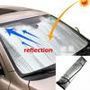 Picture of Universal Windshield Aluminum Foil Shade | Front Shade | Two Suction Cup | Foldable | Blocking Sun Light & UV Lights.