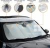 Picture of Universal Windshield Aluminum Foil Shade | Front Shade | Two Suction Cup | Foldable | Blocking Sun Light & UV Lights.