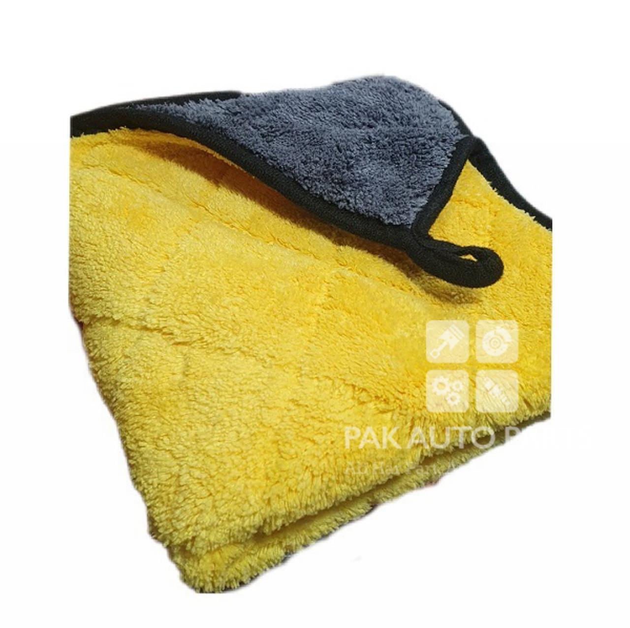 New Design Microfiber Cleaning Cloth / Towel – Gray and Yellow (850 GSM ...