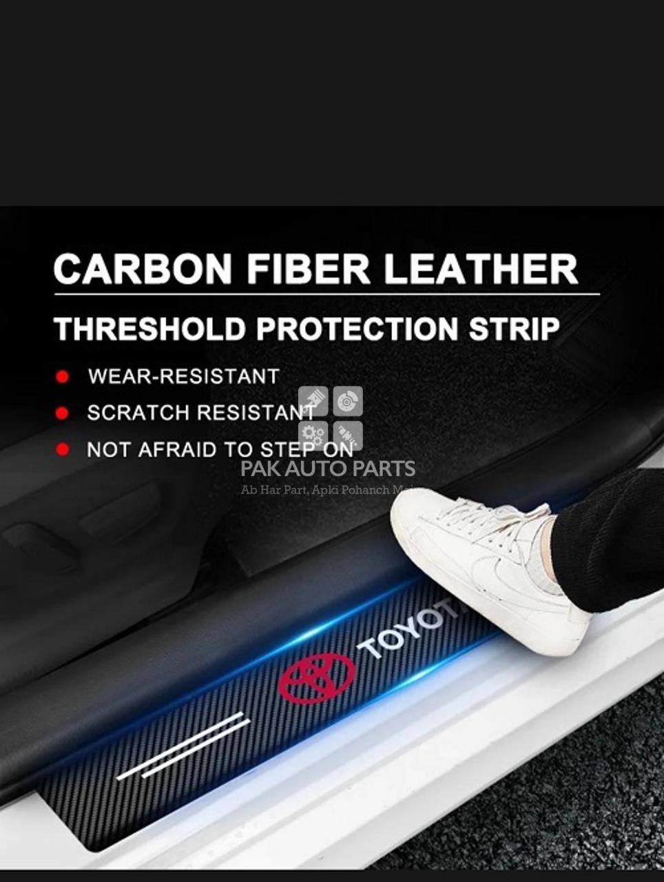 Picture of 4Pcs Car Door Sill (Toyota) Carbon Fiber Stickers Water Proof & Dust Proof