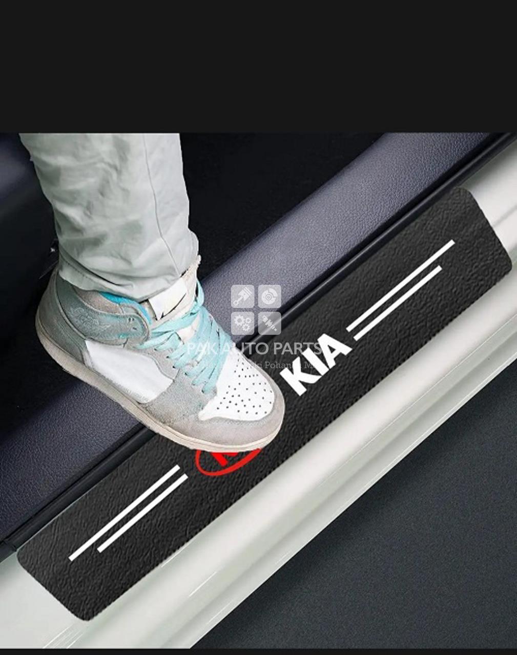 Picture of 4Pcs Car Door Sill (KIA) Carbon Fiber Stickers Water Proof & Dust Proof.