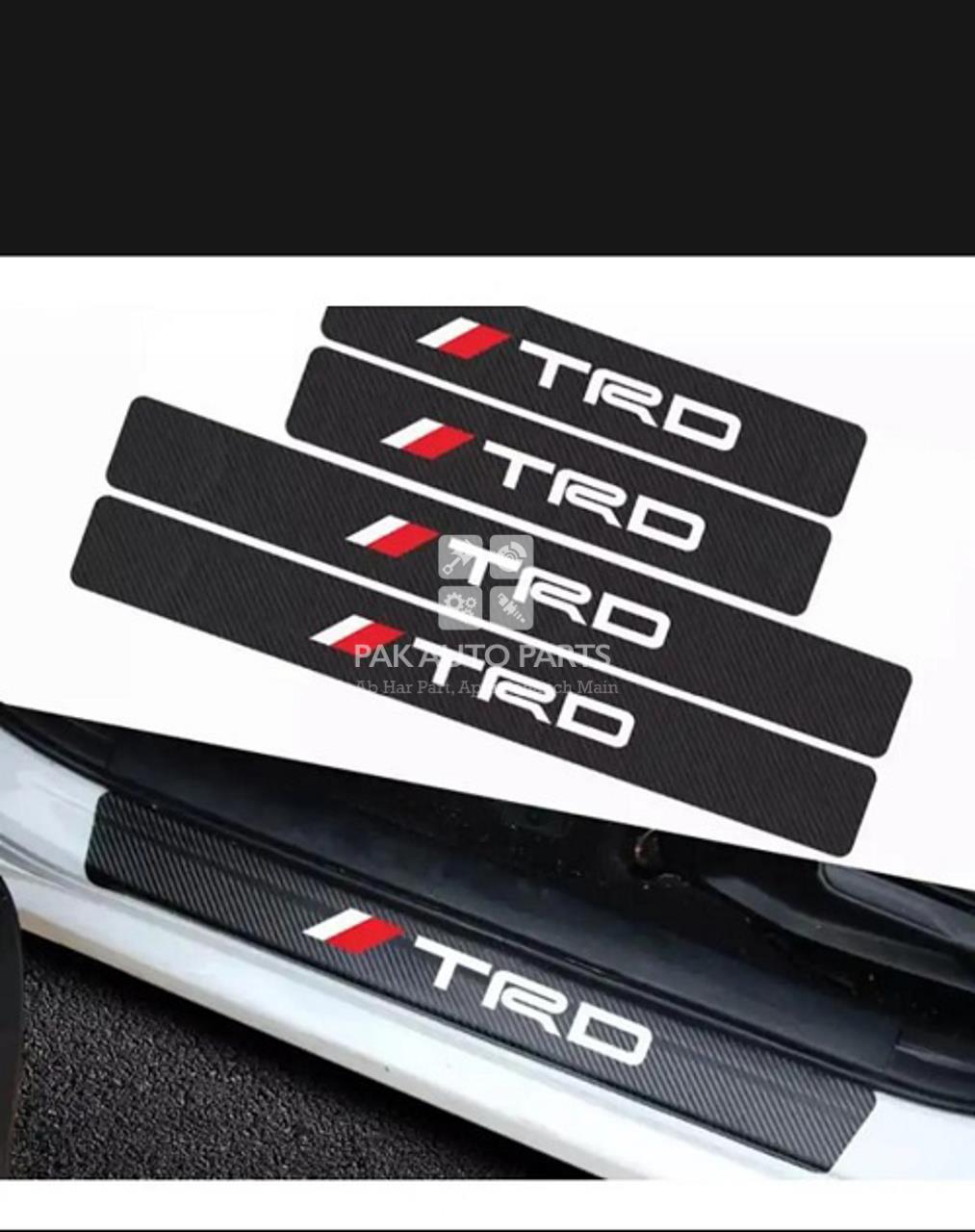 Picture of 4Pcs Car Door Sill (TRD) Carbon Fiber Stickers Water Proof & Dust Proof.