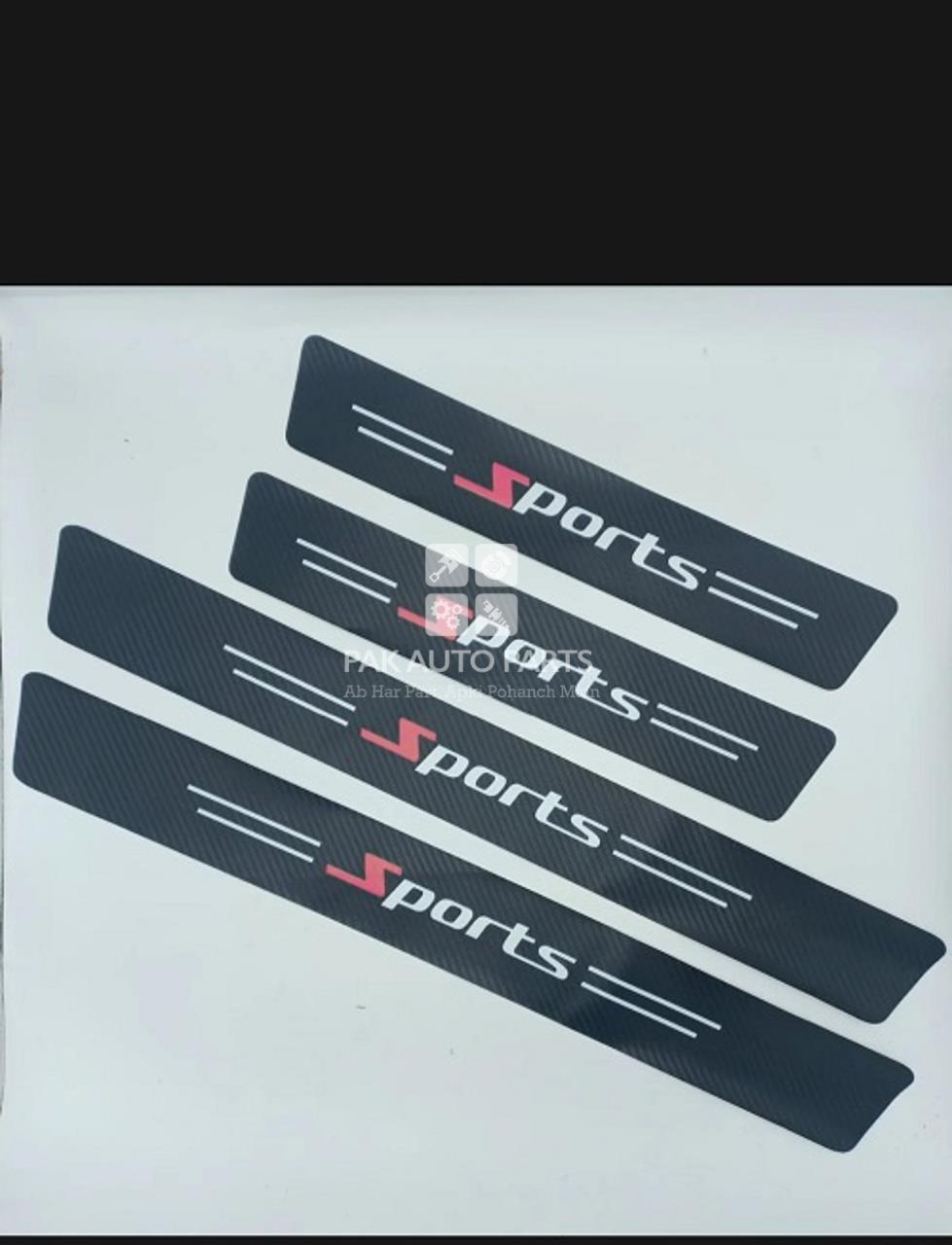 Picture of 4Pcs Car Door Sill (SPORTS) Carbon Fiber Stickers Water Proof & Dust Proof.