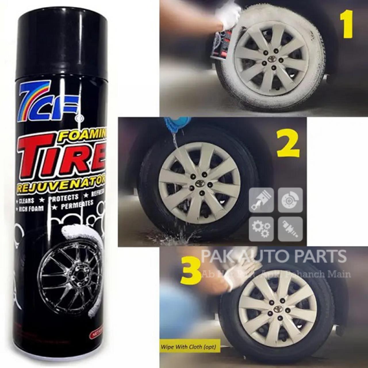 Picture of 7cf Tire Foaming Rejuvenator - Tire Cleaner - 650 ml