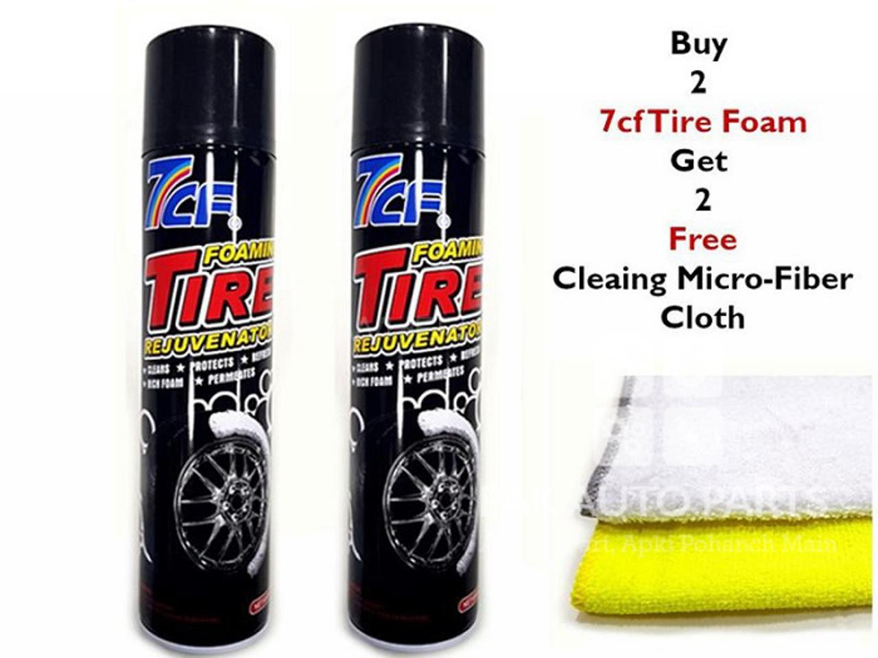 Picture of Bundle Pack 7cf Tire Foaming Rejuvenator Buy 2 Tire Cleaner Get 2 microfiber - Tire Cleaner - 650 ml