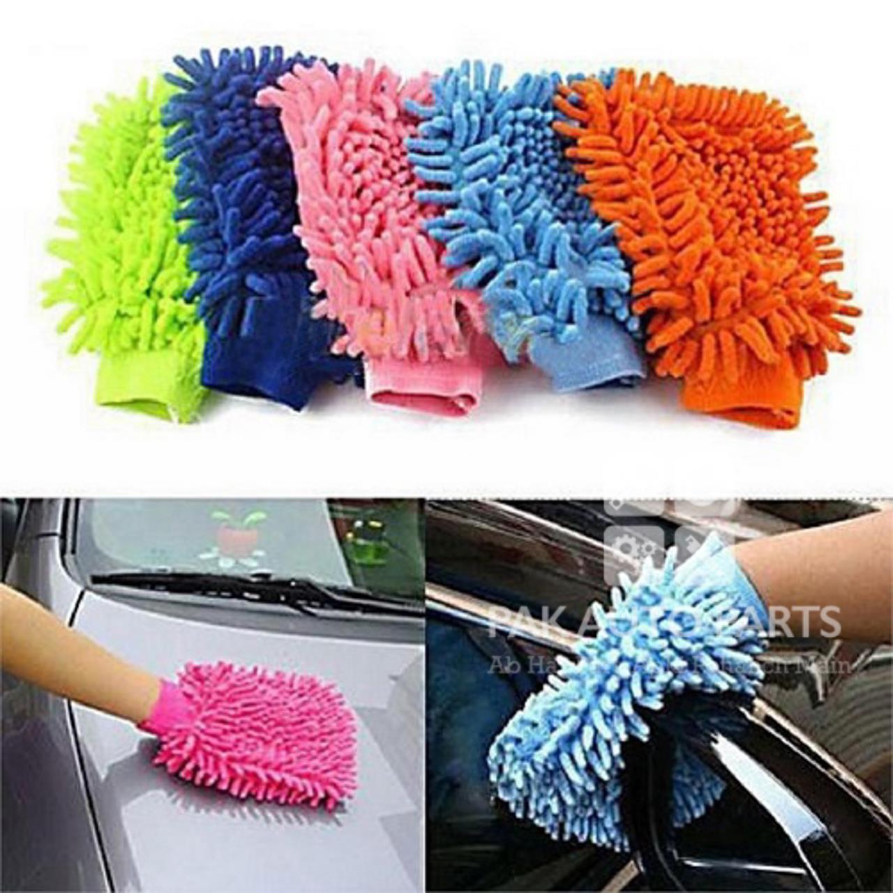 Picture of Car Washing Gloves Car Cleaning Sponge Superfine Fiber Chenille Car Washing Sponge