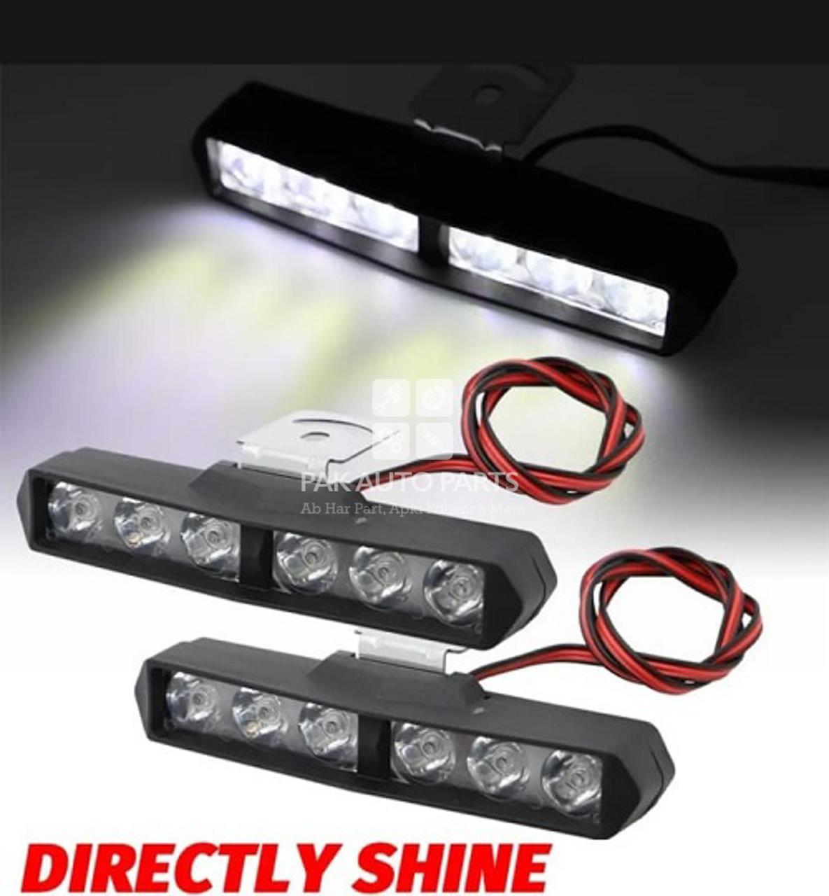 Picture of 6 LED Lights For Cars, Bike & Cycle (Pack OF 2) | High Brightness | Box Packing