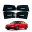 Picture of Honda Civic 2022-2023 Sun Shades Car Windows Curtains 4 pieces With Civic Logo | Fold-able | Jet Black