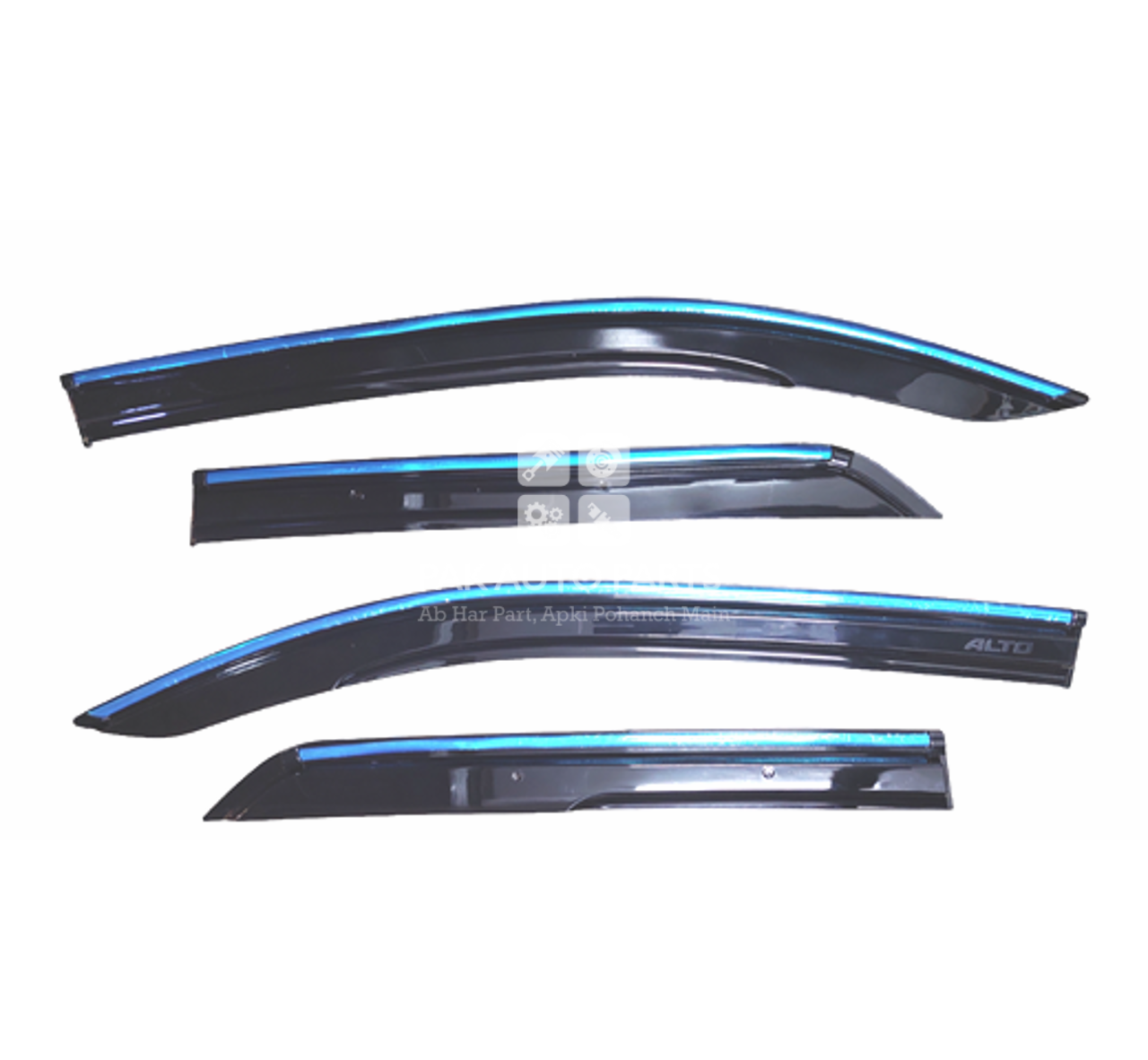 Picture of Suzuki Alto 2019~ Air Press Window Visors With Chrome Lining, Set of 4 Pcs