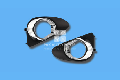Picture of Toyota Vitz  2012-2014 Fog Light Cover (Set)  With Chrome Ring