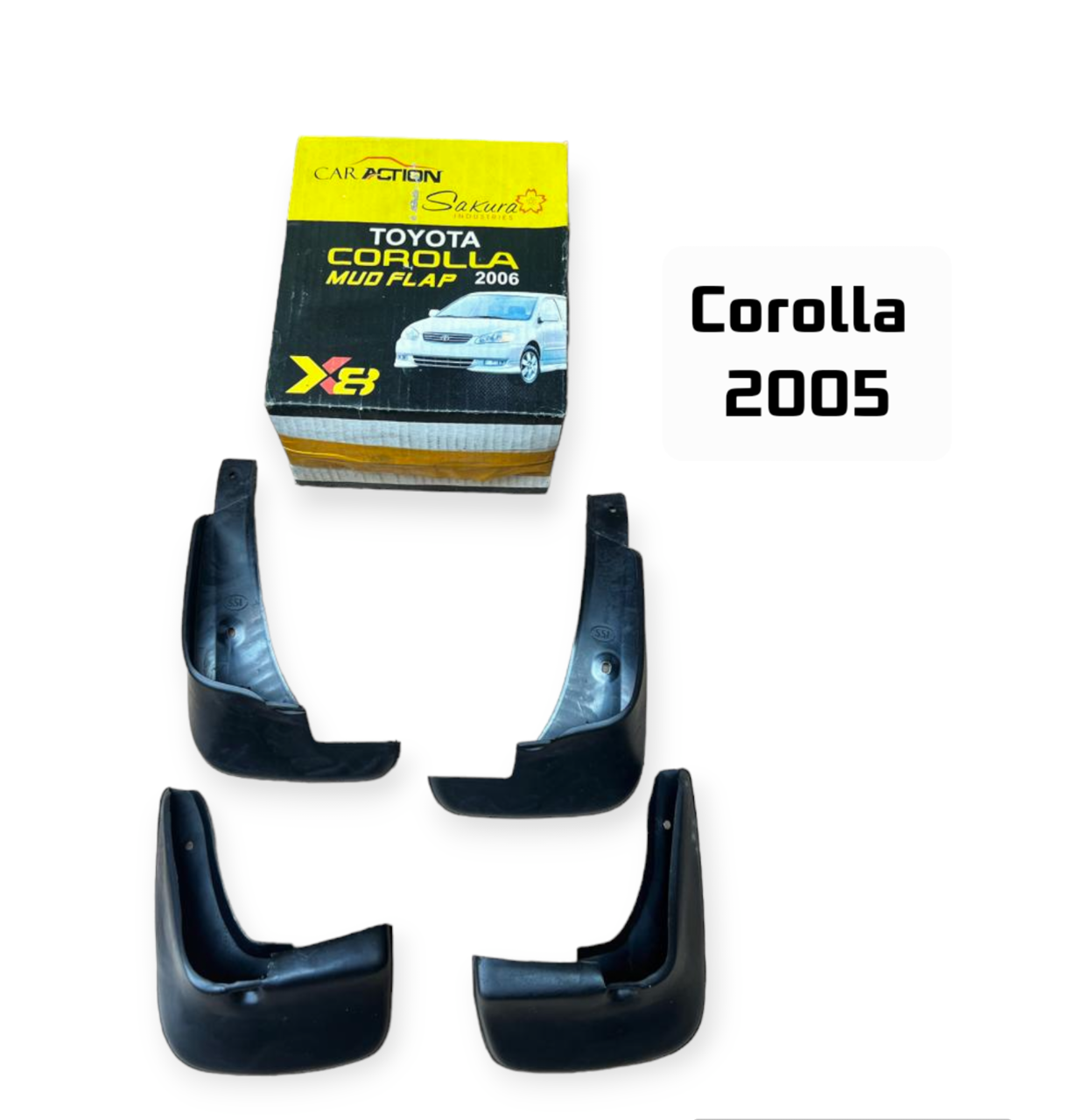 Picture of Toyota Corolla Mud Flaps Set, 4 Pcs | Model 2003-08