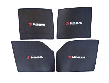 Picture of Suzuki Mehran Window shades with logo, Set of 4 Pcs - Black