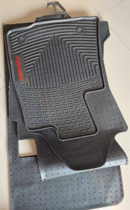 Picture of Toyota Fortuner Rubber Mats Set of 3 Pcs | Black
