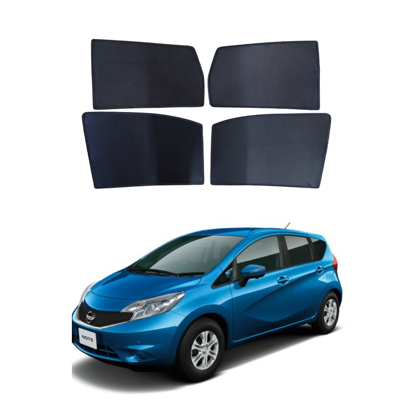 Picture of Nissan Note Window Sun Shades Set of 4 Pcs, Black | Model 2012~22