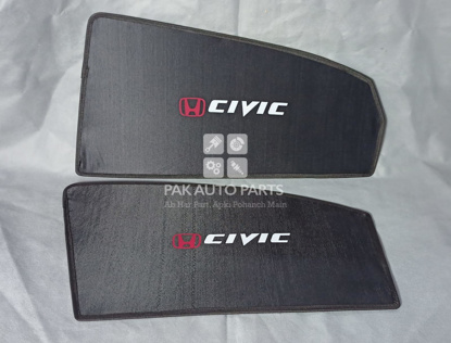 Picture of Honda Civic Window Shades Curtains Set of 4 Pcs With Logo | Model 2016-21