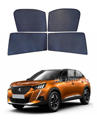 Picture of Peugeot 2008 Window Sun Shades Curtains Set of 4 Pcs, Black | Model 2022~