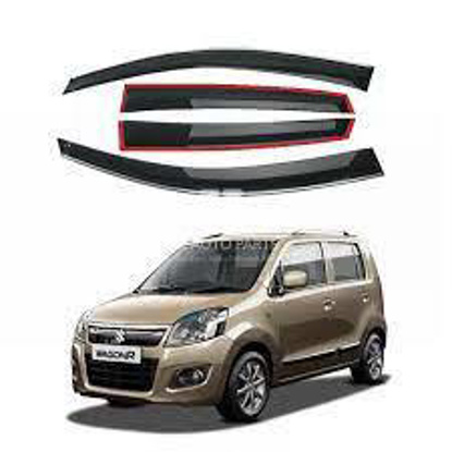 Picture of Suzuki Wagon R Window Visors Air Press Set With Chrome Lining | Model 2019~