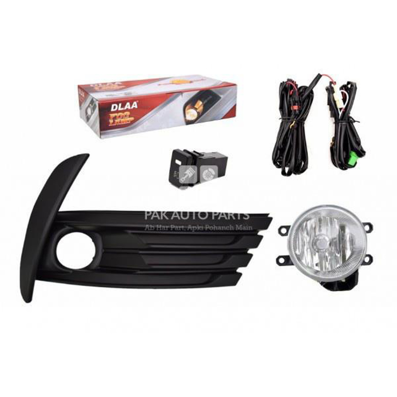 Picture of Toyota Corolla Fog Light Set, DLAA TY 877 With Black Covers | Model 2015-20