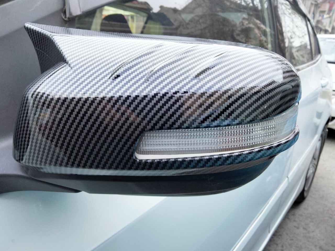Picture of Honda City 2012-2021 Batman Style Carbon Fiber Side Mirror Cover
