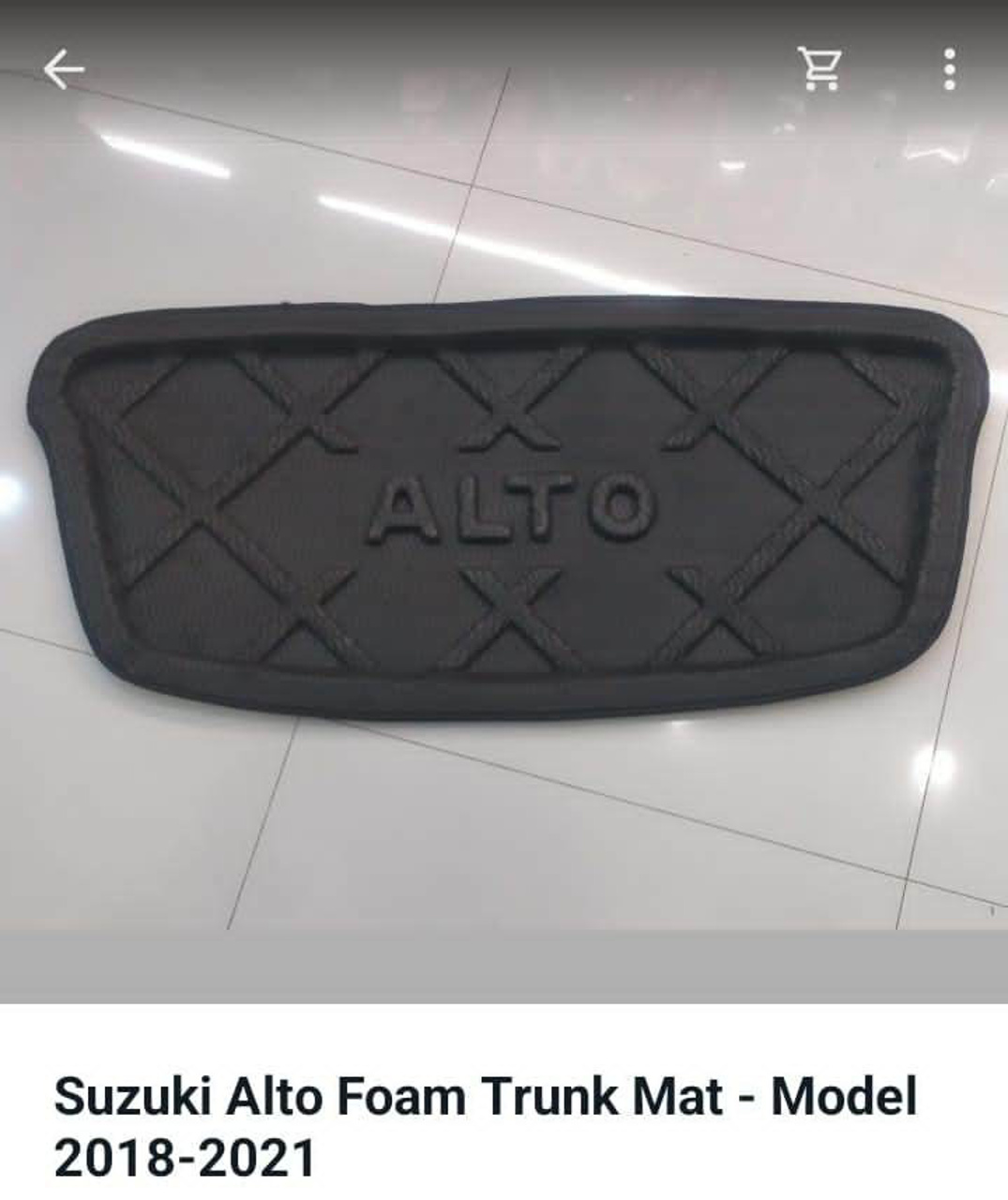 Picture of Suzuki Alto Trunk Mat Tray  | Model 2019-24