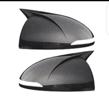 Picture of Hyundai Sonata 2021-2024 Carbon Fiber Batman style side mirror Covers