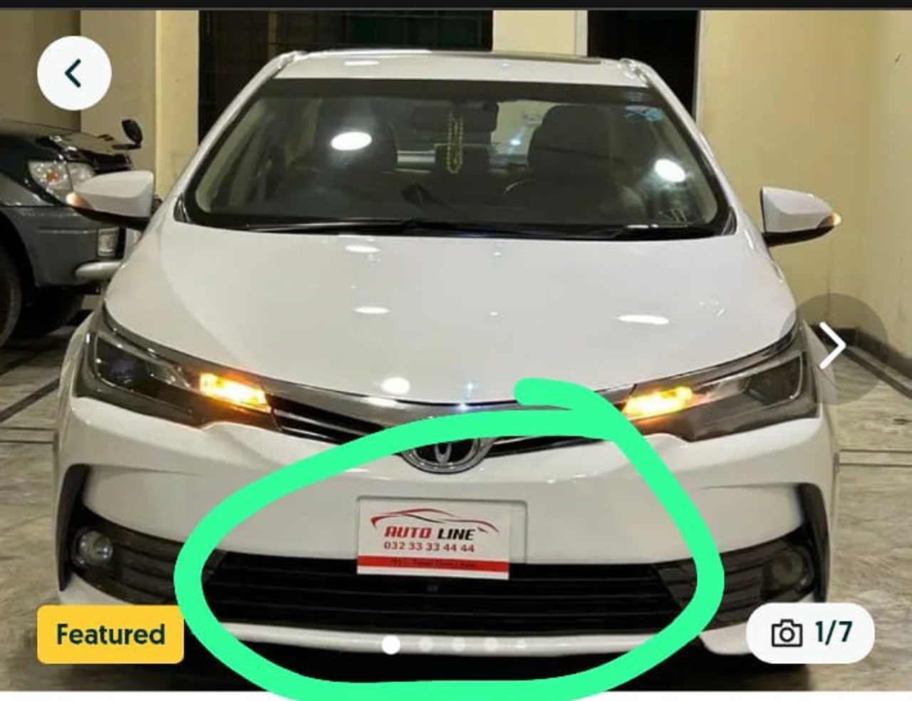 Picture of Toyota Corolla 2018 Front Bumper Lower Grill